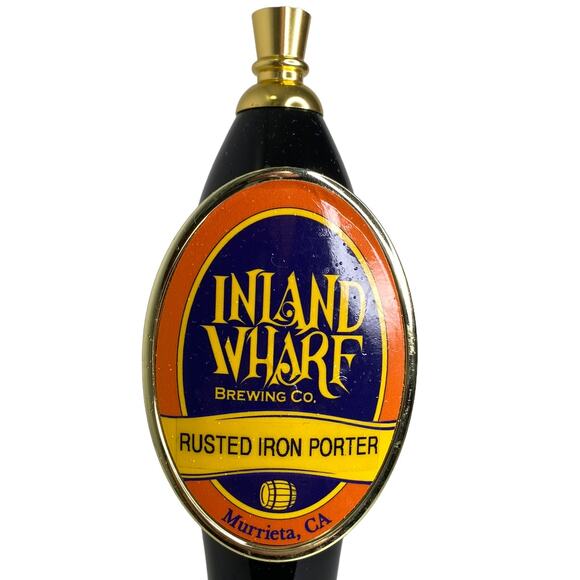 Inland Wharf Brewing Co. Rusted Iron Porter Beer Tap Handle Murrieta Ca - Picture 6 of 8